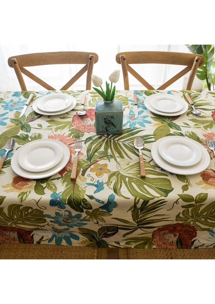 100X140CM Yeşil Kaplumbağa Yaprağı Masa Örtüsü Deseni (Yurt Dışından) fırsatları