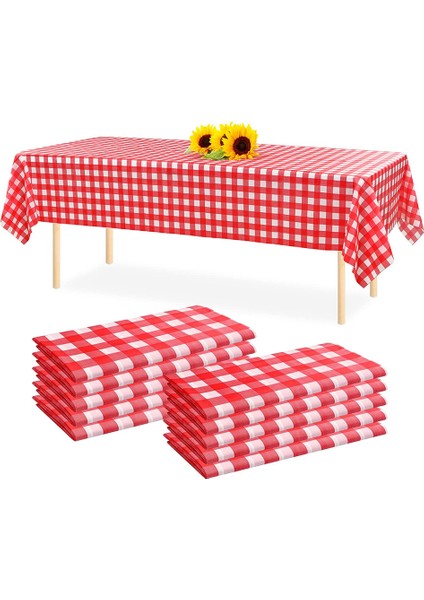 10 x 137*274CM Beyaz ve Kırmızı Izgaralı Masa Örtüleri (Yurt Dışından) fiyatları