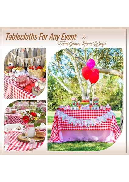10 x 137*274CM Beyaz ve Kırmızı Izgaralı Masa Örtüleri (Yurt Dışından) fırsatları