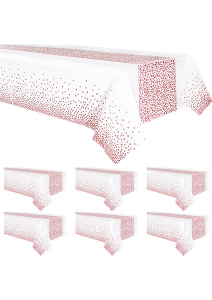 6 x 137*274CM Gül Altın Nokta Obrusy Jednorazowe (Yurt Dışından)