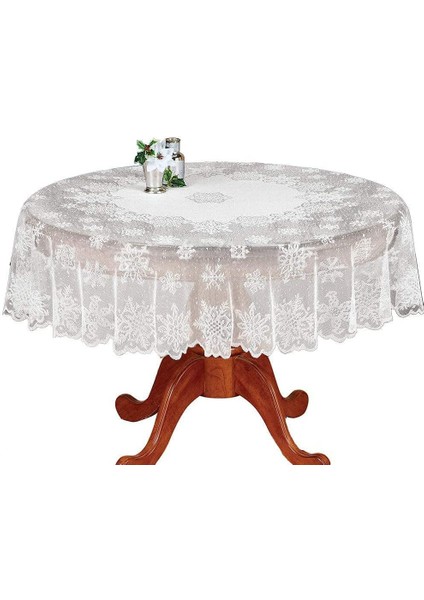 178CM Pamuk Prenses Yuvarlak Masa Sanatı. Dantel Masa Örtüsü (Yurt Dışından)
