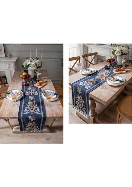 33X160CM Jakarlı Masa Bayrağı (Mavi) (Yurt Dışından) modelleri