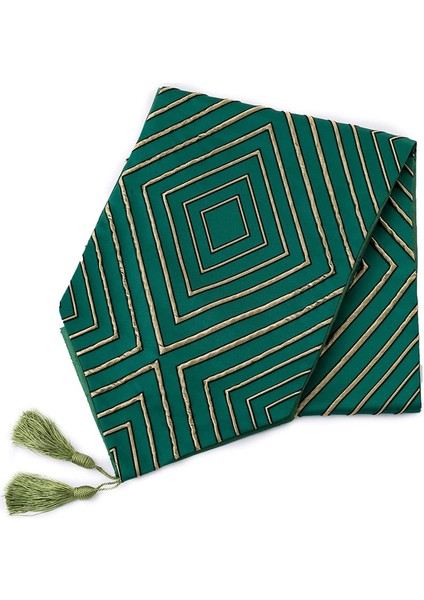 Jakarlı Masa Bayrağı (Yeşil 32*120CM) (Yurt Dışından) indirimleri