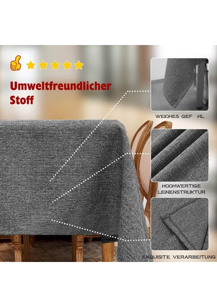 140X200CM Keten Dikdörtgen Masa Örtüsü Su Geçirmez (Yurt Dışından) fırsatları