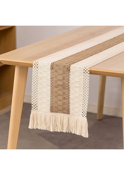 180*30CM Bohem Tığ Işi Dantel Ponponlu Kiraz Kuşu (Yurt Dışından)