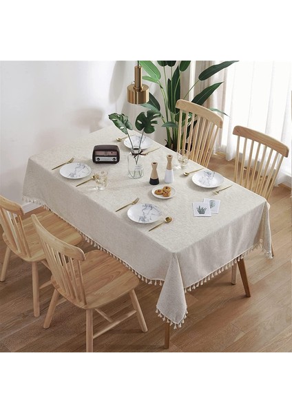 60X60CM Saçaklı Keten Masa Örtüsü (Yurt Dışından) fiyatları