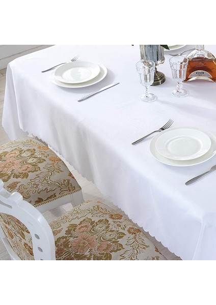 150 x 210 cm Düz Beyaz Dikdörtgen Masa Örtüsü (Yurt Dışından) fiyatları