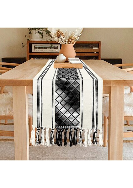 Dokuma Masa Bayrağı (Siyah 35*120CM) (Yurt Dışından)