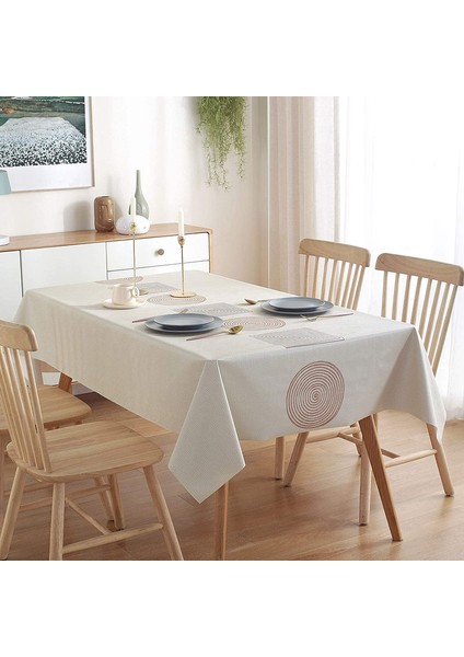 120*120 cm Iskandinav Tasarım Pvc Su Geçirmez Masa Örtüsü (Yurt Dışından)