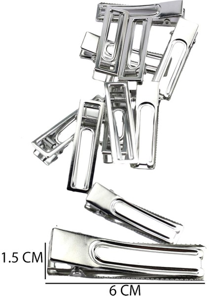 Metal Toka Epoksi Tokası Köşeli Model (4 Adet) Gümüş