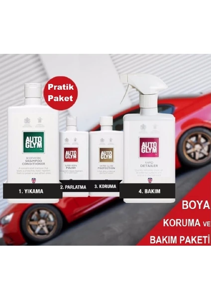 Auto Glym Boya Koruma ve Bakım Paketi 4' Lü Dış Mekan Bakım Paketi