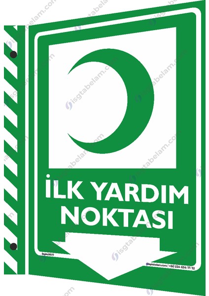 Ilk Yardım Noktası Aşağı Ok/25x35cm/kompozit