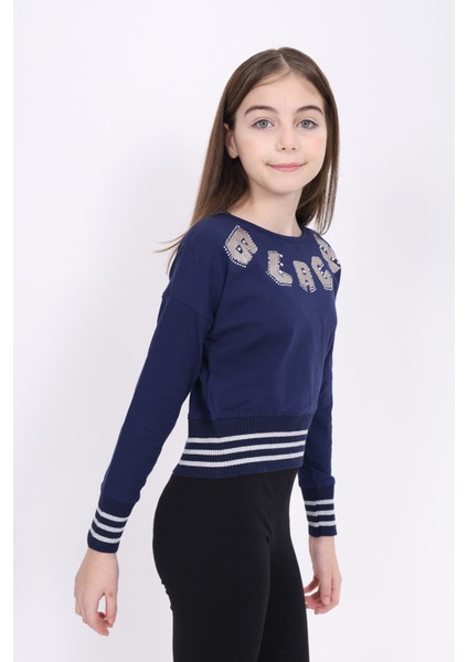 Kız Çocuk Sweatshirt Black Varak Baskılı fiyatları