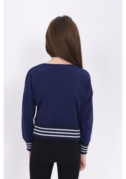 Kız Çocuk Sweatshirt Black Varak Baskılı fırsatları