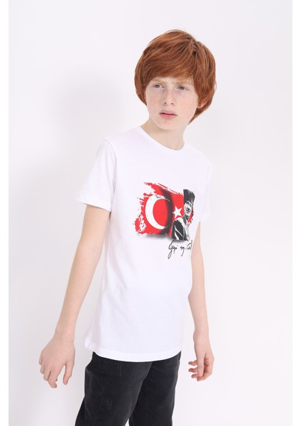 Toontoy Unisex Çocuk Atatürk Baskılı Tişört modelleri