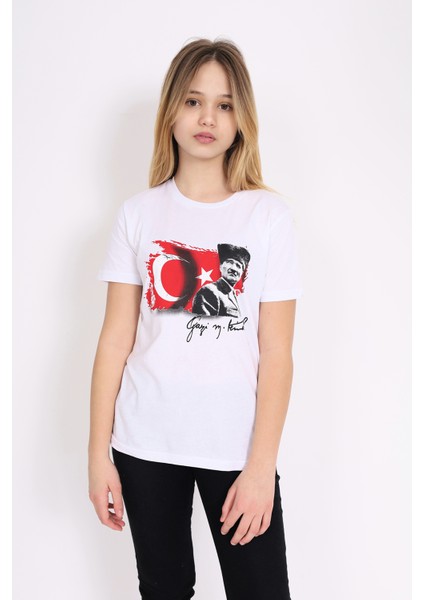 Toontoy Unisex Çocuk Atatürk Baskılı Tişört indirimleri