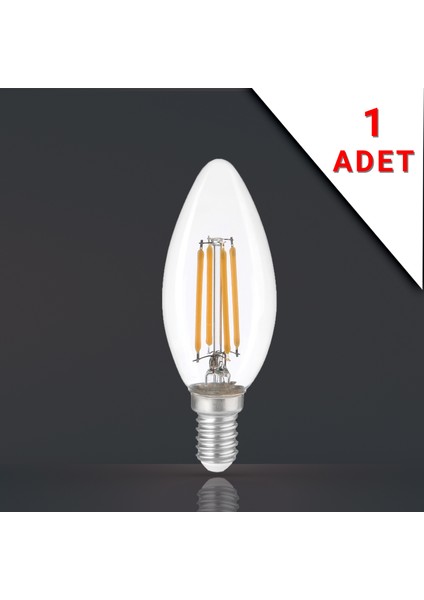 LED Filamanlı E14 Rustik Ampul 6 Watt 3000K Gün Işığı C35