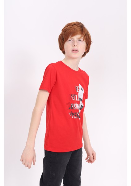 Toontoy Unisex Çocuk Atatürk Baskılı Tişört