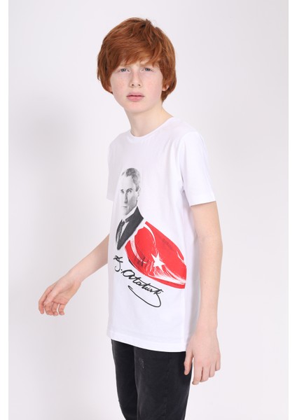 Toontoy Unisex Çocuk Atatürk Baskılı Tişört modelleri
