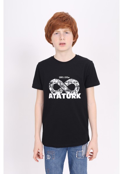 Toontoy Unisex Çocuk Atatürk Baskılı Tişört