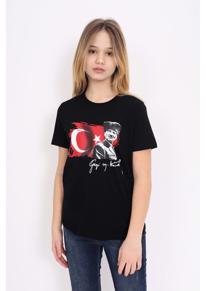 Toontoy Unisex Çocuk Atatürk Baskılı Tişört fırsatları