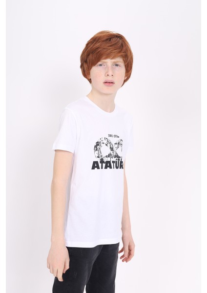 Toontoy Unisex Çocuk Atatürk Baskılı Tişört modelleri
