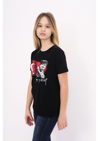 Toontoy Unisex Çocuk Atatürk Baskılı Tişört indirimleri