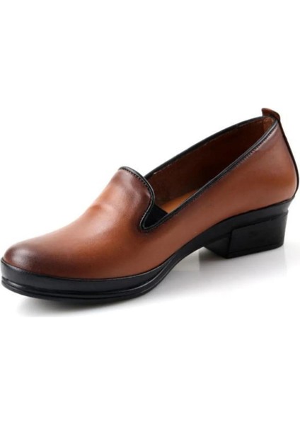 Scavıa 083 Zenne Günlük Topuklu Taba Ayakkabı modelleri