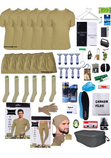 6’lı Full Kışlık Asker Paketi Bedelli Acemi Asker Seti