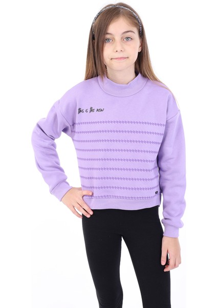 Kız Çocuk Baskılı Sweatshirt