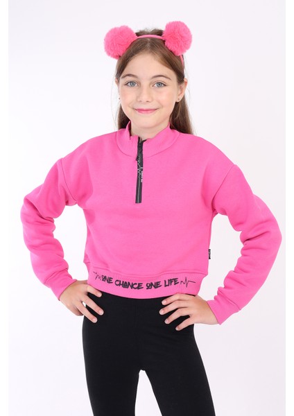 Toontoy Kids Kız Çocuk Baskılı Sweatshirt