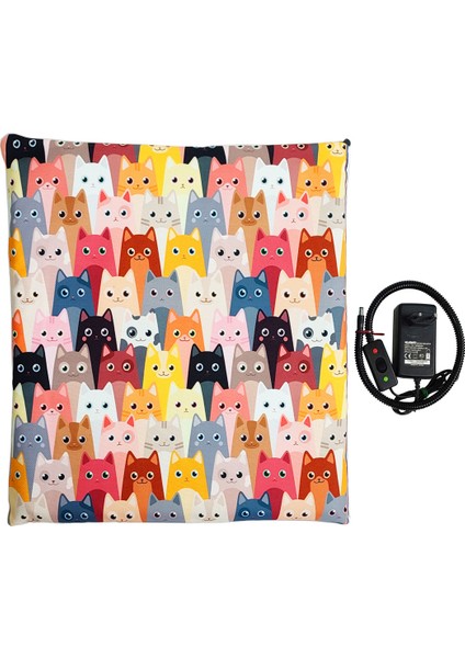 Kedi Köpek Isıtıcı Ped 45X45CM 4cm Kalınlık Desenli Kumaş Yıkanabilir 12V ile Çalışır fiyatları