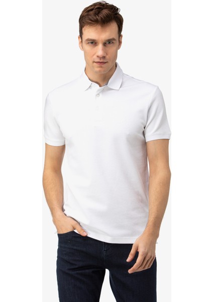 Nautıca Erkek Beyaz Slım Fıt Kısa Kollu Polo K35052T.1BW