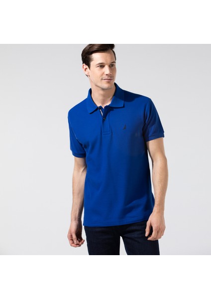 Nautıca Erkek Classic Fıt Mavi Kısa Kollu Polo K35000T.40P