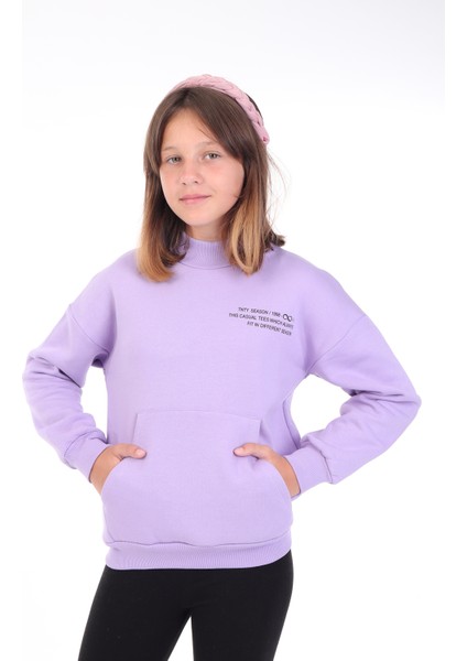 Kız Çocuk Baskılı Sweatshirt