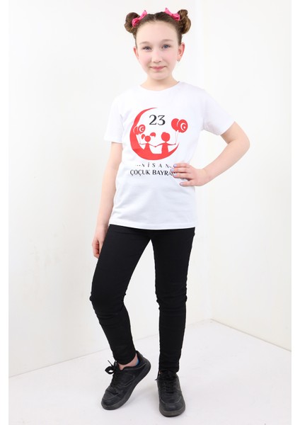 Toontoy Unisex Çocuk 23 Nisan Baskılı Tişört