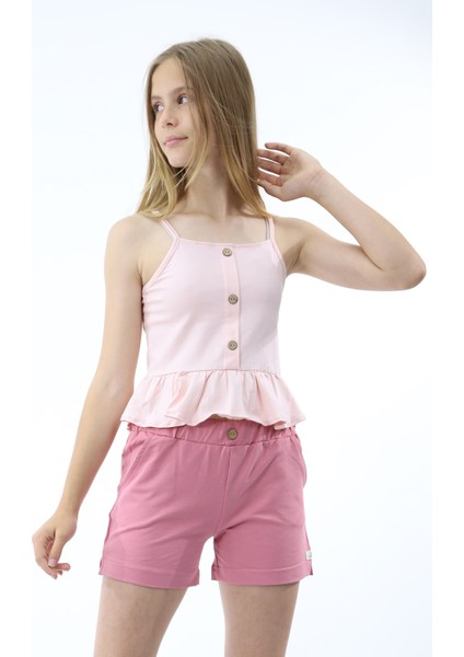 Toontoy Kız Çocuk Şortlu Takım