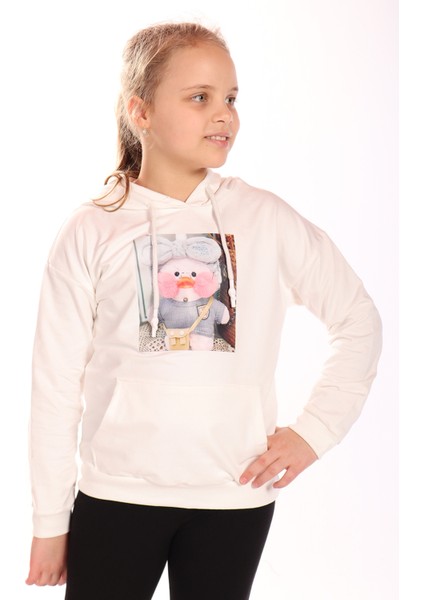 Kız Çocuk Baskılı Sweatshirt