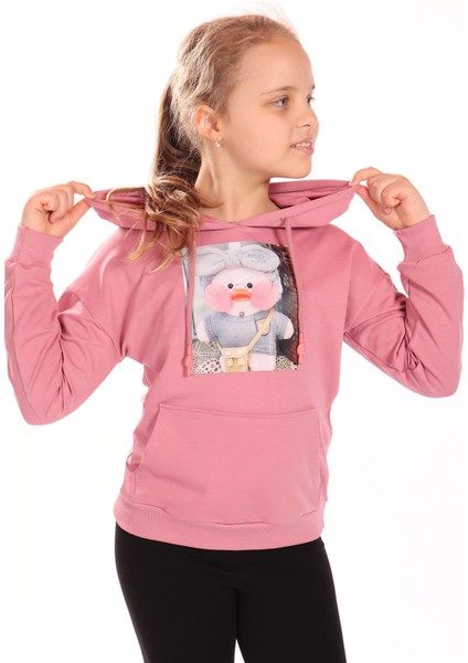 Kız Çocuk Baskılı Sweatshirt