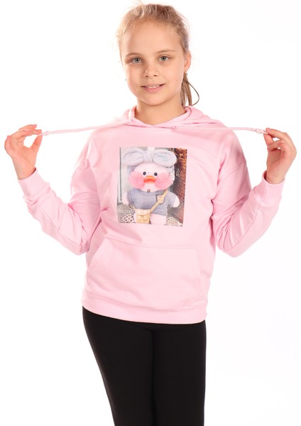 Kız Çocuk Baskılı Sweatshirt