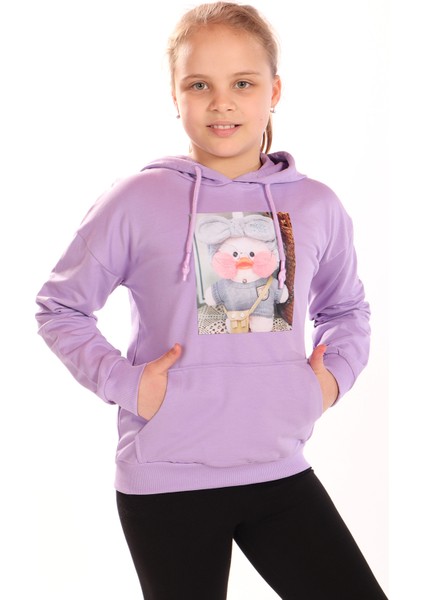 Kız Çocuk Baskılı Sweatshirt