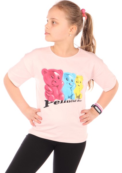 Toontoy Kız Çocuk Baskılı Tişört