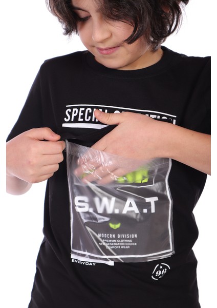 Toontoy Erkek Çocuk Süs Cepli Special Operation Baskılı Tişört fiyatları