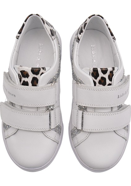 Jamilia Çift Cırtlı Deri Kız Çocuk Ayakkabı Beyaz indirimleri