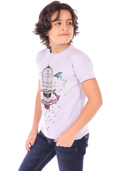 Toontoy Erkek Çocuk Kafes Baskılı Tişört