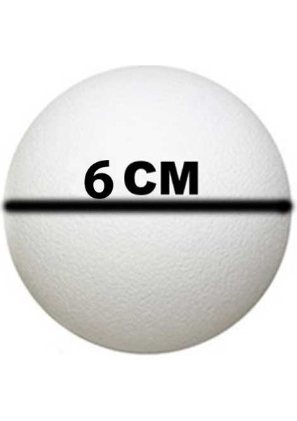 Strafor Top ve Küre Yuvarlak Strafor Köpük 6 cm (10 Adet)