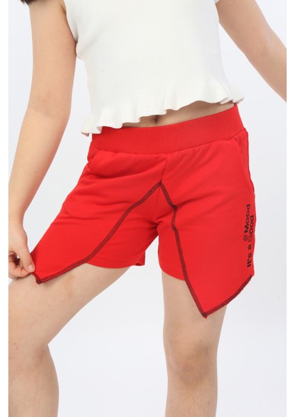 Toontoy Kız Çocuk #mood It S A Good Nakışlı Şort indirimleri