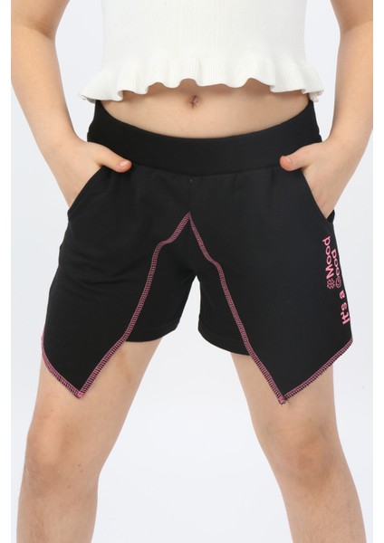 Toontoy Kız Çocuk #mood It S A Good Nakışlı Şort fırsatları