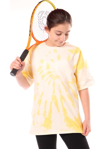 Toontoy Kız Çocuk Batik Desenli Tişört