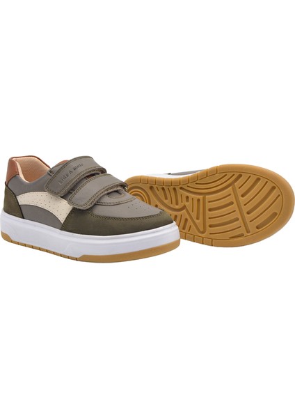 Paus Çift Cırtlı Deri Erkek Çocuk Ayakkabı Haki fiyatları